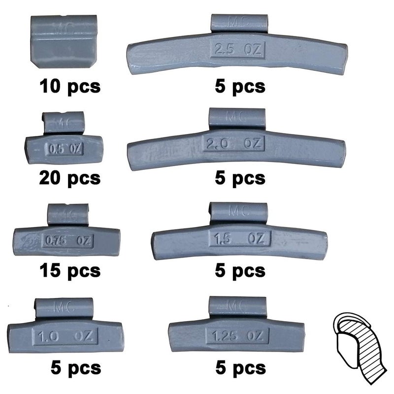 HARZOLE MC-70M Style Wheel Weight Kit 70pcs - Image 1